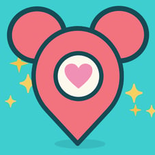 Navigating the magic app icon; a location pin with two circles at the top